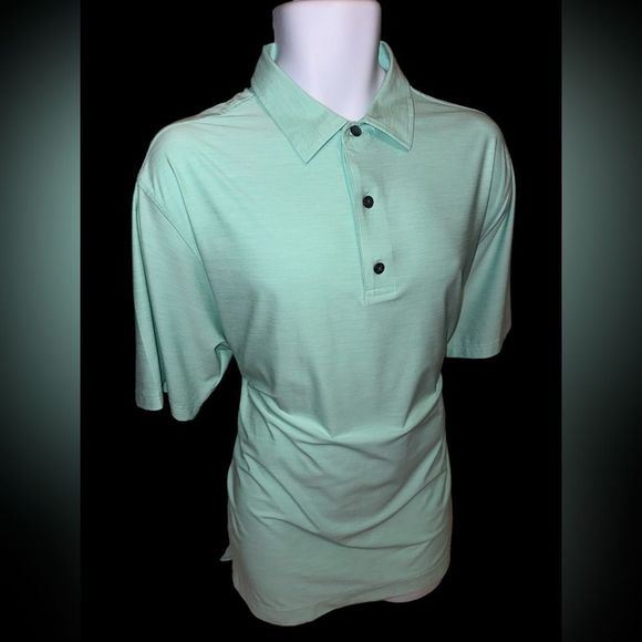 FJ FootJoy Polo‎ Performance Shirt Green Men’s Sz Large Golf Shirt Short Sleeve - Picture 2 of 9